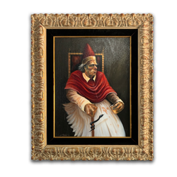 "The Reluctant Pope in San Pedro" (Original Painting): Adam Stone Art